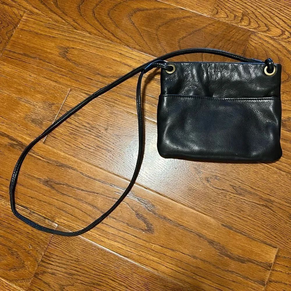 Margo soft black small faux leather crossbody purse